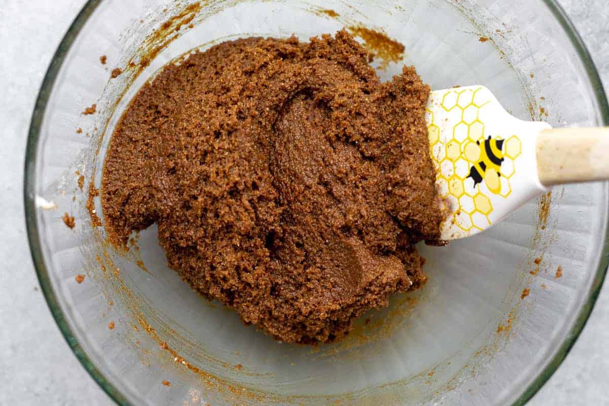 dough in a glass bowl