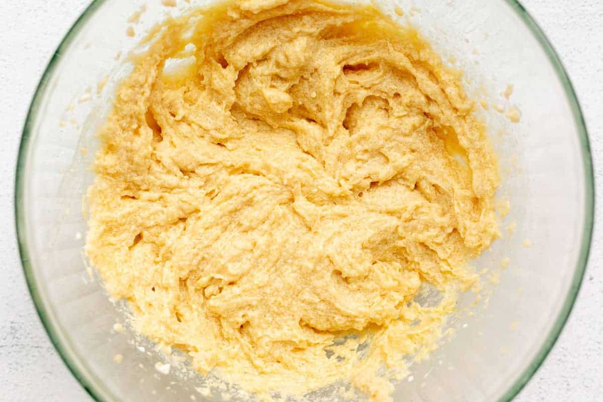 wet ingredients mixed together