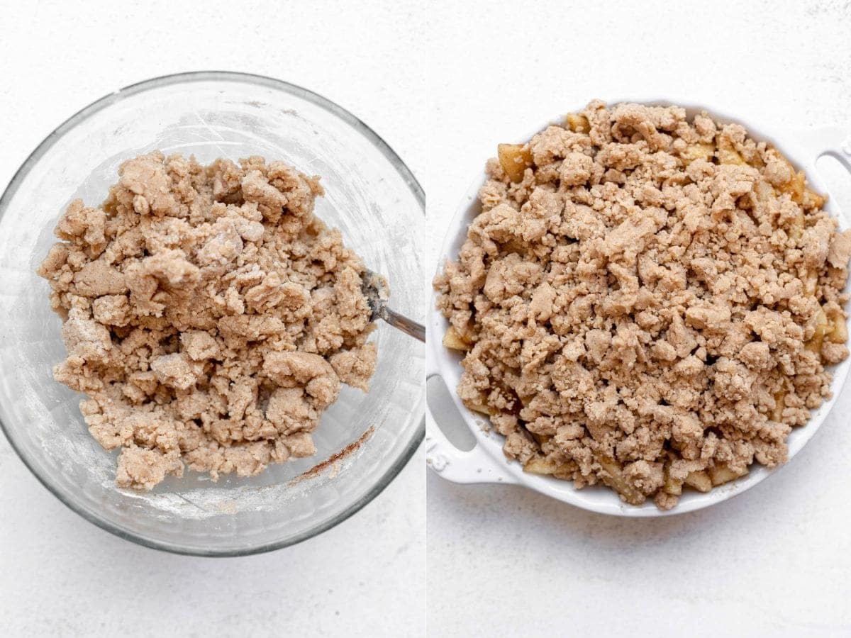 two images showing how to make the recipe