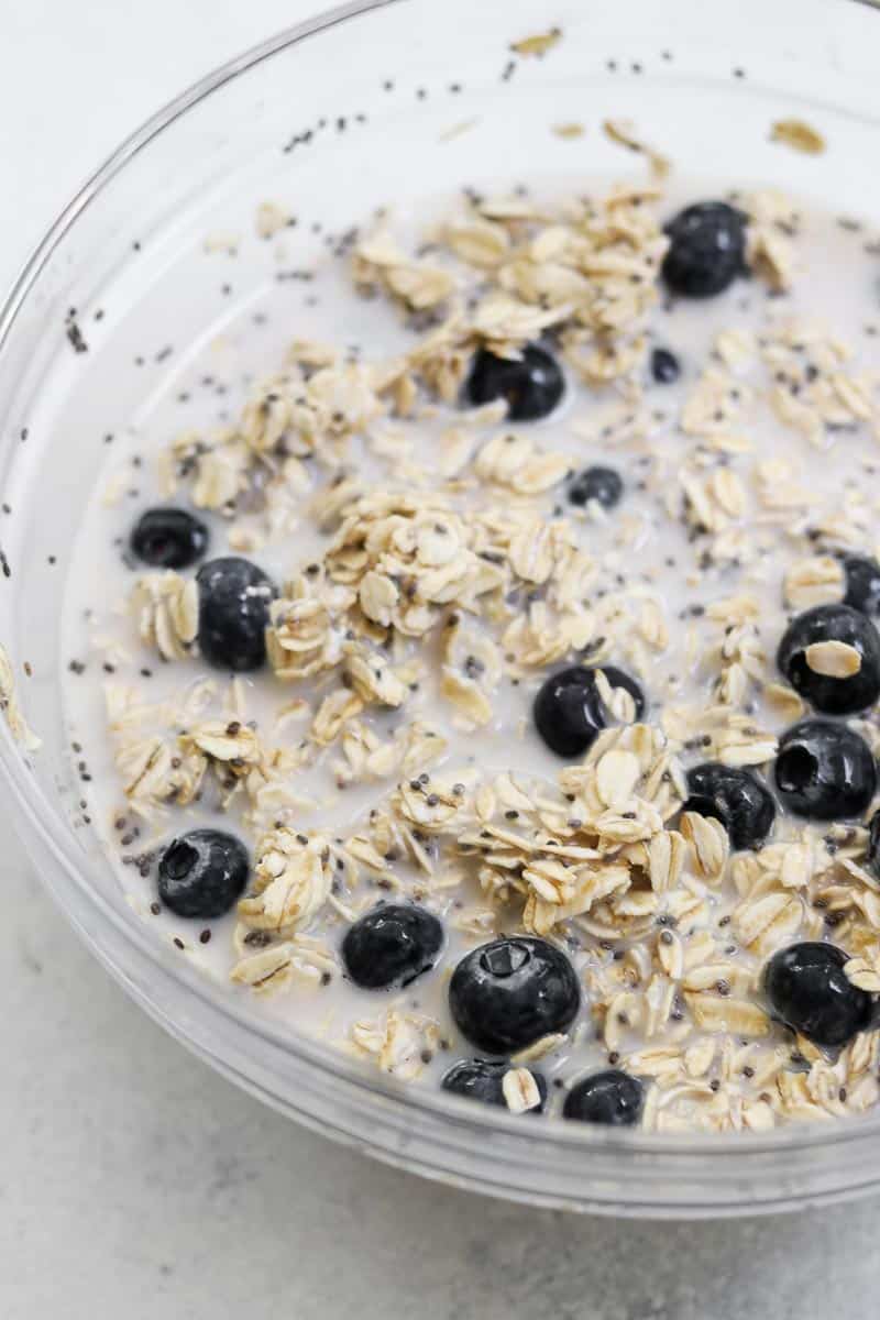 Blueberry Overnight Oat Recipe (Gluten Free & Vegan) | Eat With Clarity