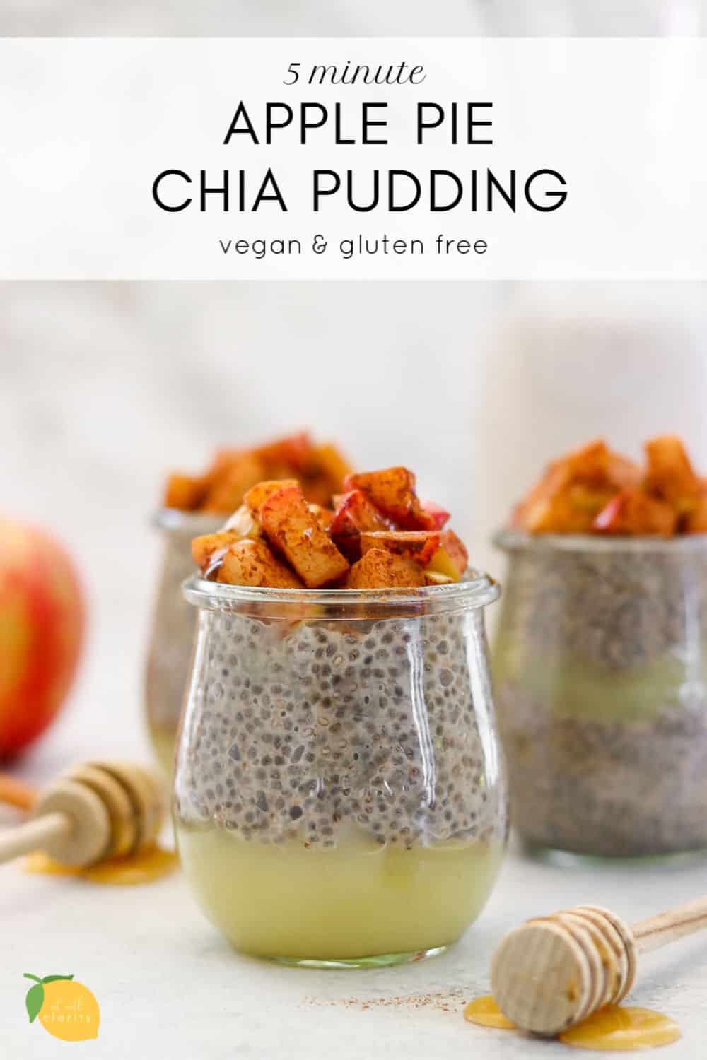 Overnight Apple Pie Chia Pudding | Eat With Clarity