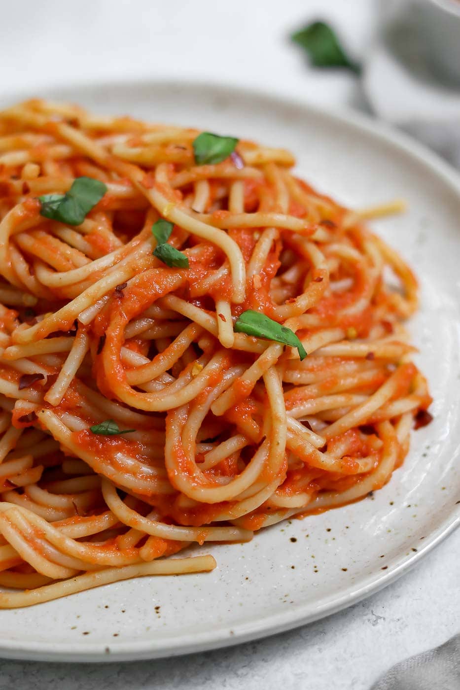 Simple 20 Minute Spaghetti Pomodoro (Vegan) | Eat With Clarity