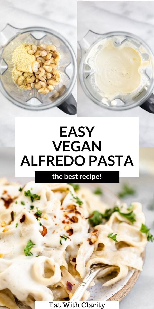 Vegan Alfredo Sauce With Fettuccine | Eat With Clarity