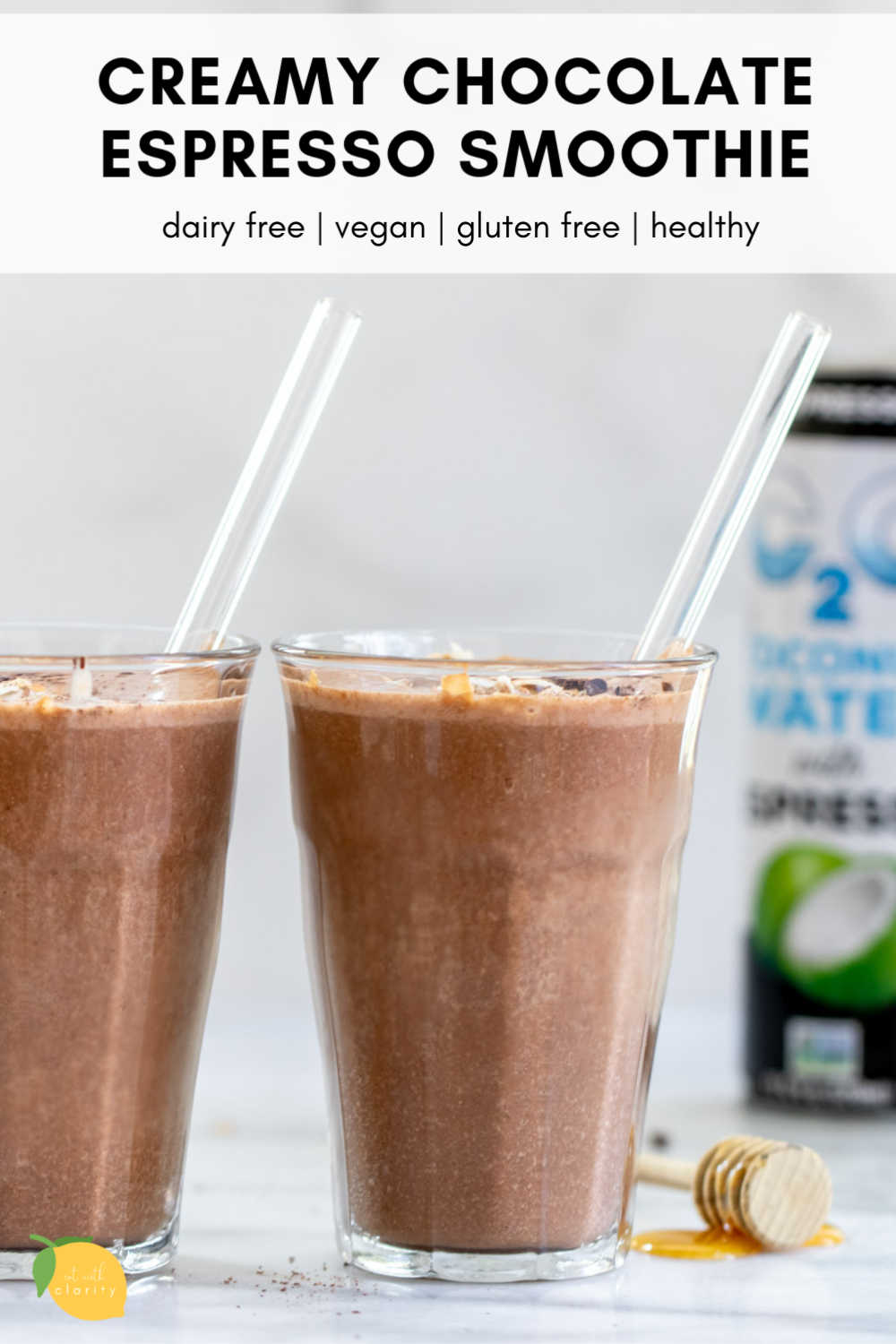 Chocolate Coconut Espresso Smoothie | Eat With Clarity