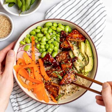 Vegan Sushi Bowl with Pan Fried Tofu | Eat With Clarity