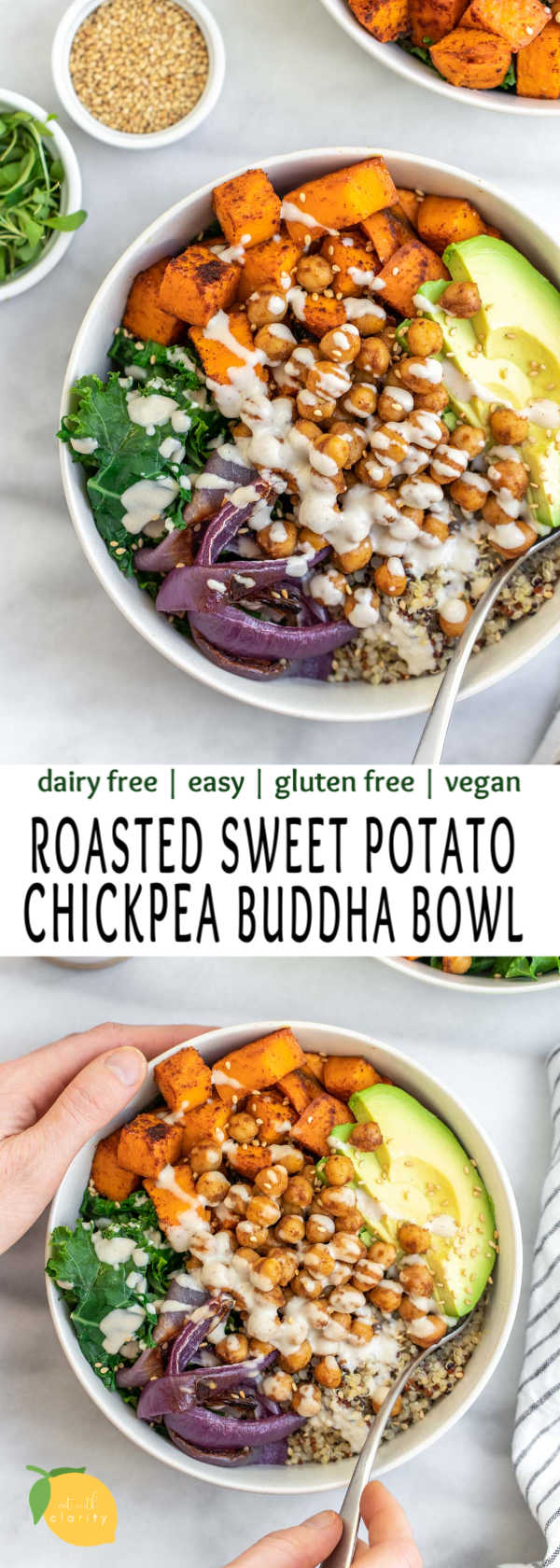 Sweet Potato Chickpea Buddha Bowl (Vegan) | Eat With Clarity