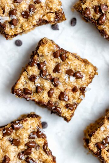 Oatmeal Chocolate Chip Cookie Bars - Eat With Clarity