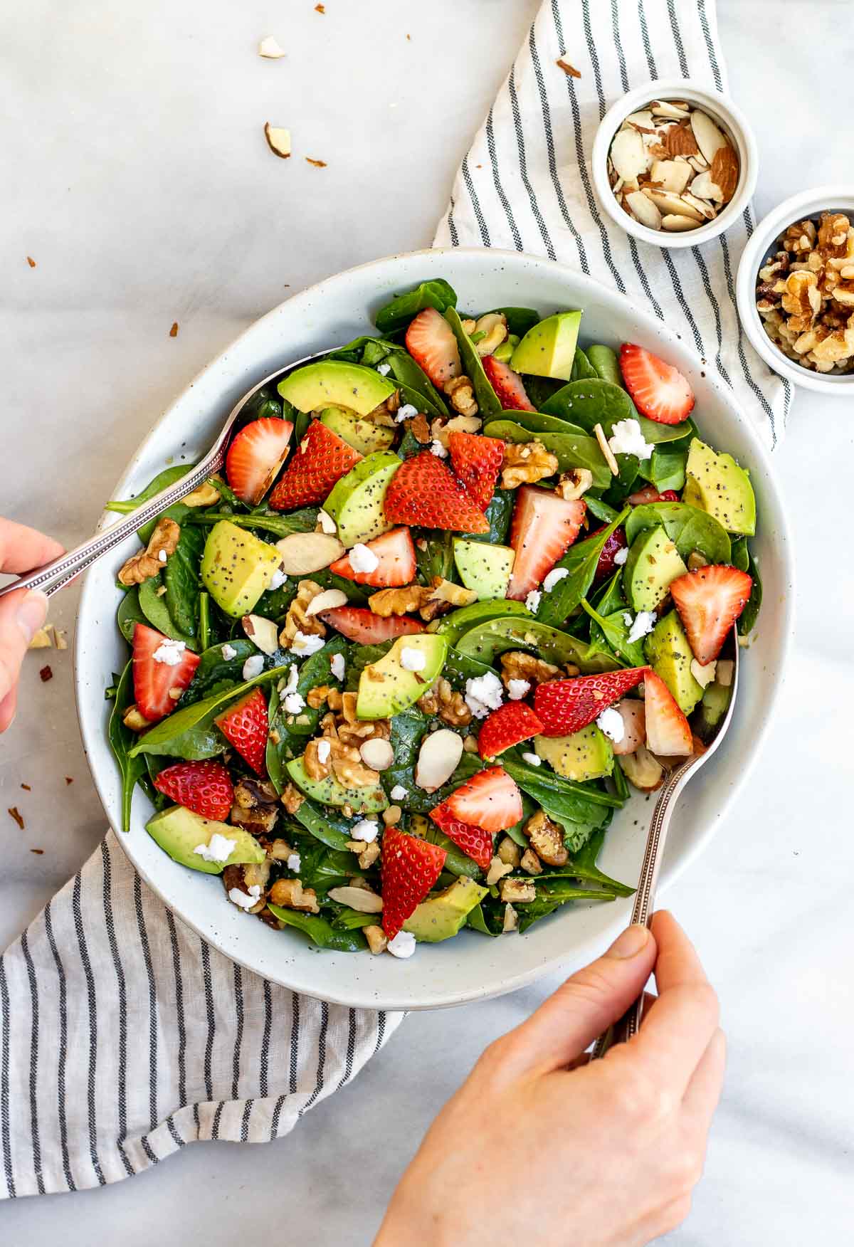 Spinach Strawberry Salad with Poppy Seed Dressing | Eat With Clarity