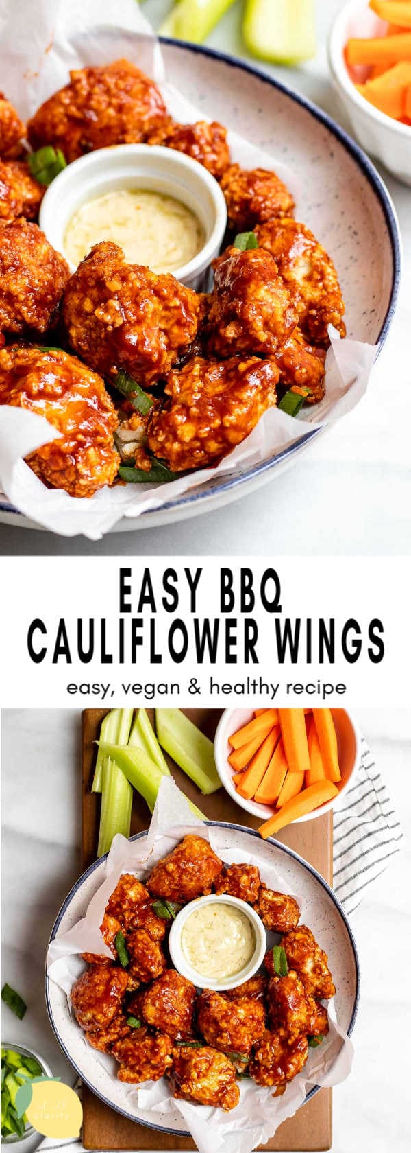 Baked BBQ Cauliflower Wings | Eat With Clarity Small Bites