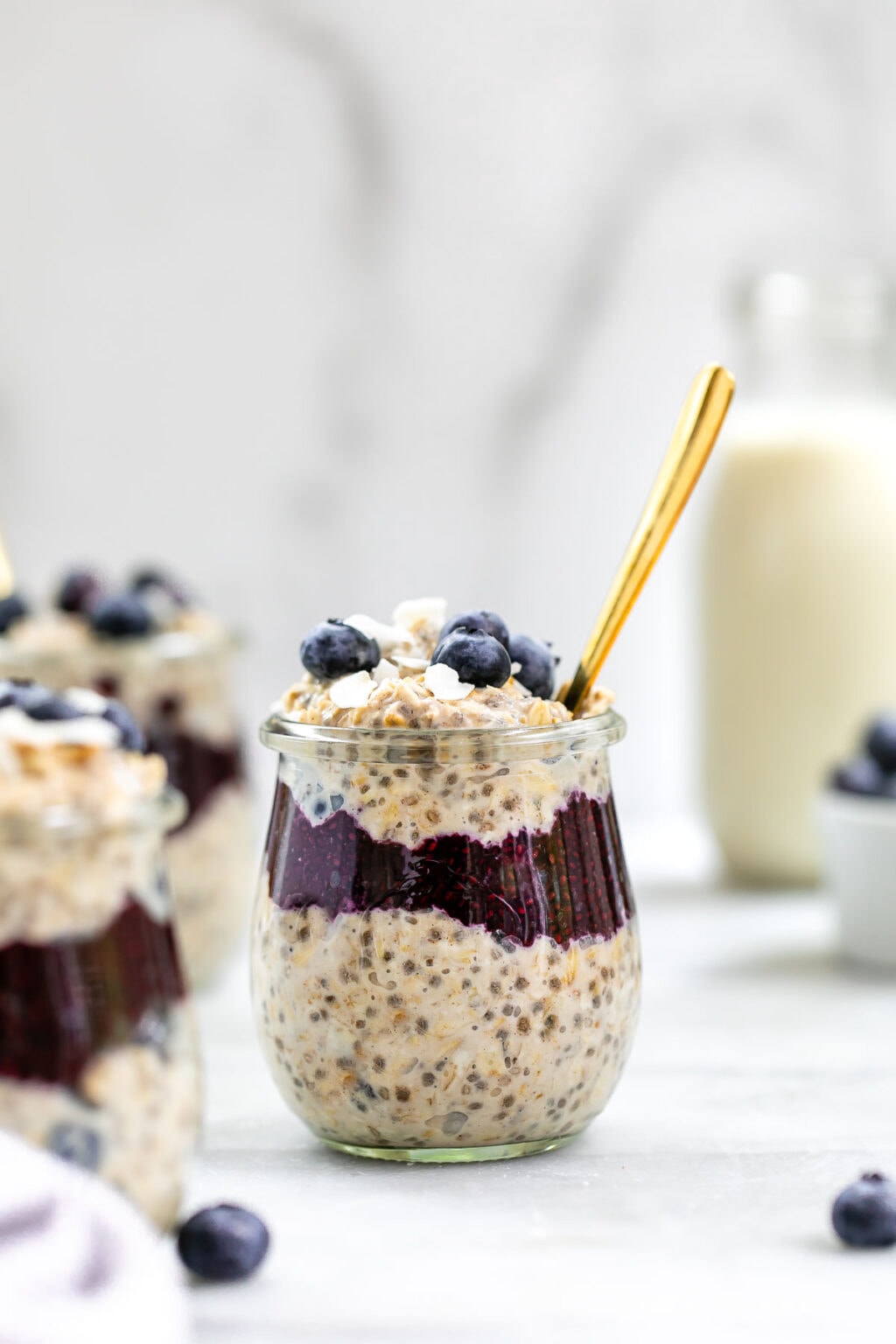 Easy Blueberry Overnight Oats - Eat With Clarity