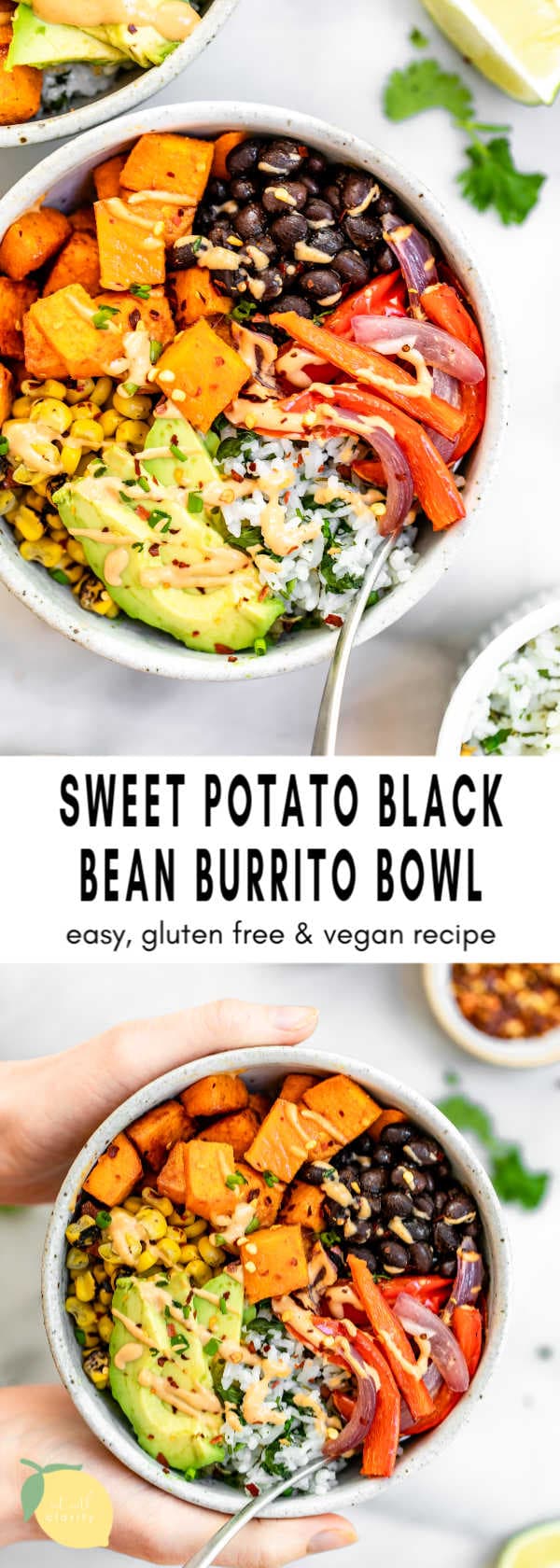 Vegan Sweet Potato & Black Bean Burrito Bowl | Eat With Clarity