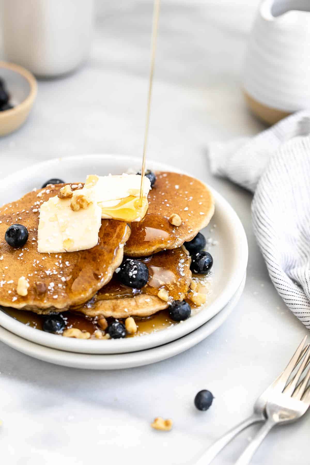 Gluten Free Oat Flour Pancakes | Eat With Clarity Breakfast