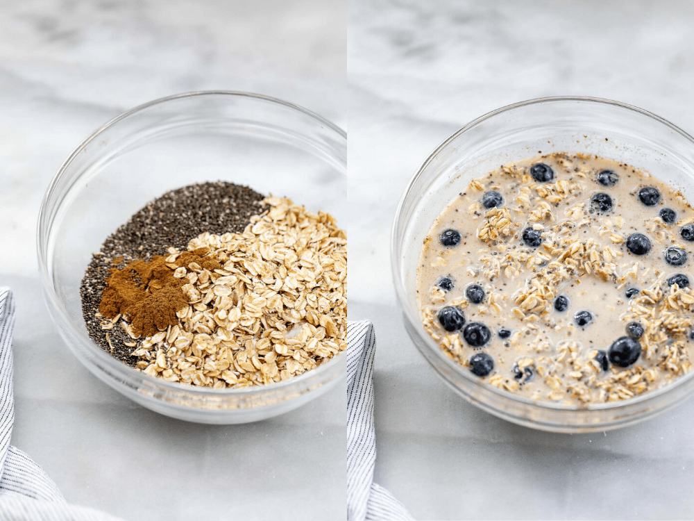 Vegan Blueberry Overnight Oats | Eat With Clarity