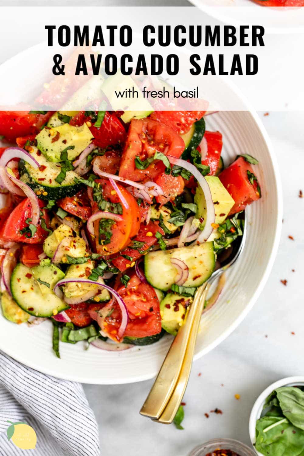 Heirloom Tomato Cucumber & Avocado Salad | Eat With Clarity