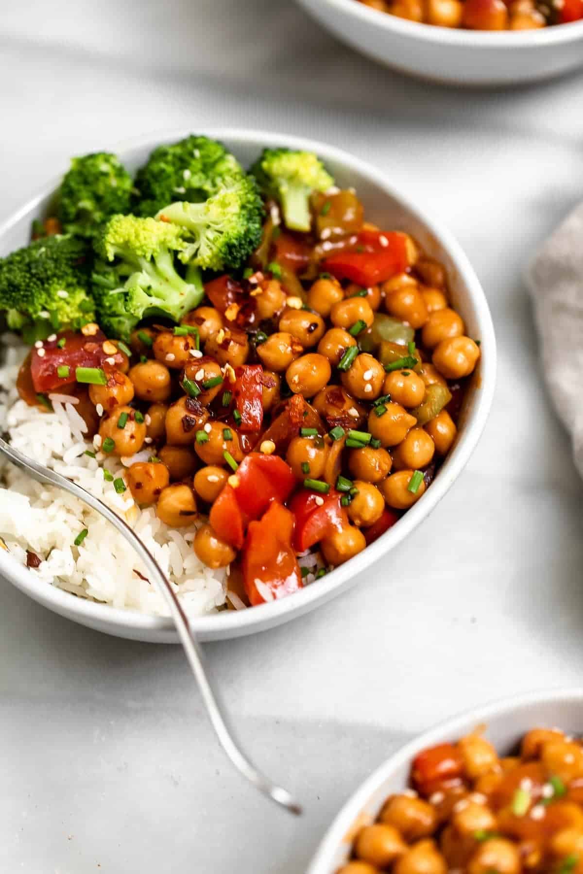 General Tso's Chickpea Stir Fry - Eat With Clarity