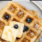 waffles with butter on top