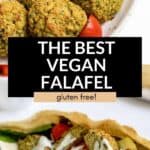 vegan falafel in a wrap with vegetables