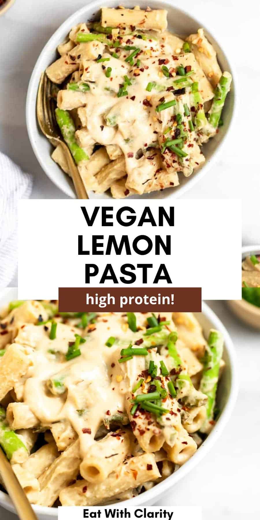Vegan Lemon Asparagus Pasta - Eat With Clarity