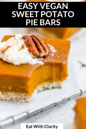 vegan sweet potato pie bars