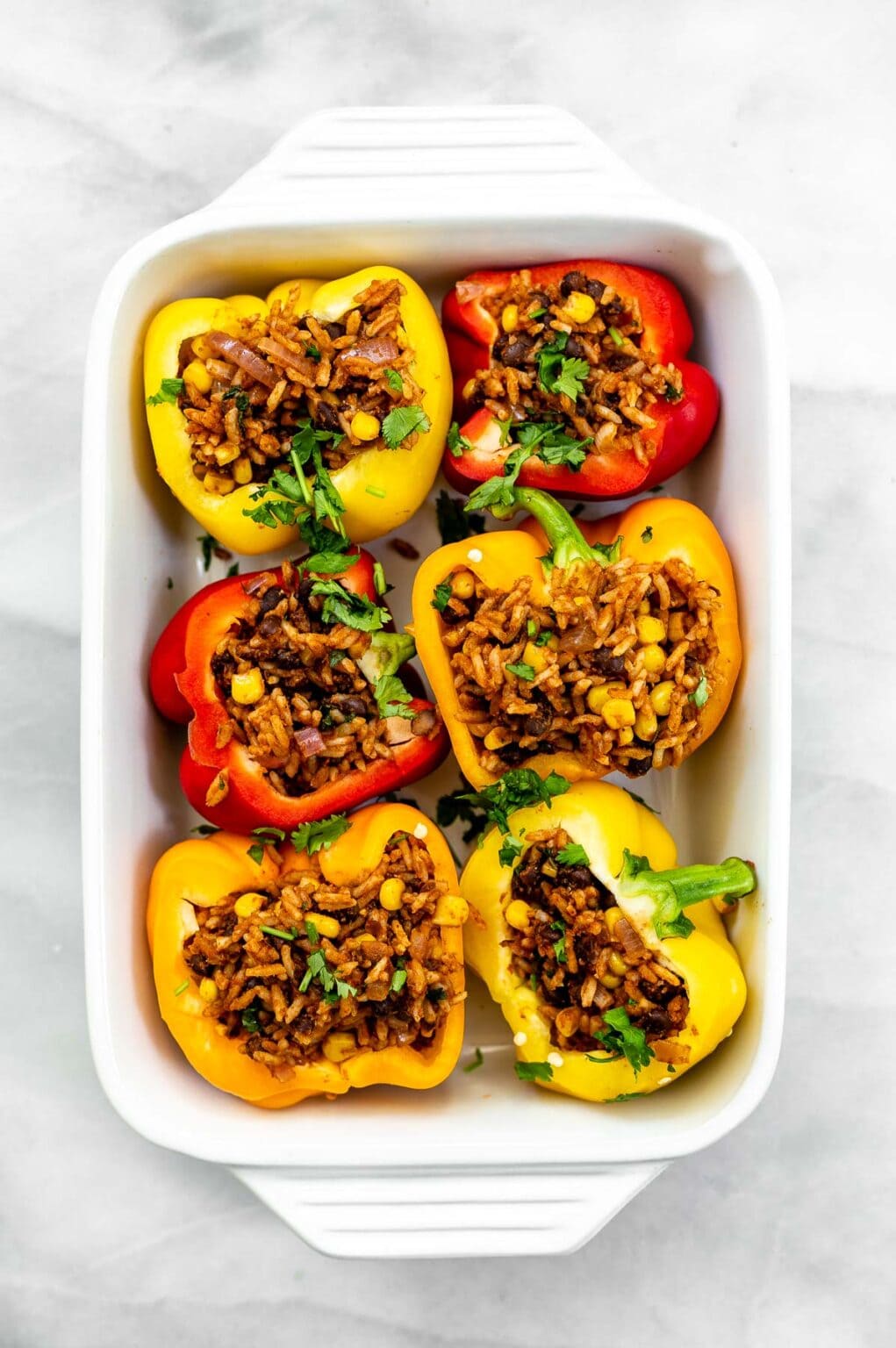Mexican Inspired Vegan Stuffed Peppers - Eat With Clarity