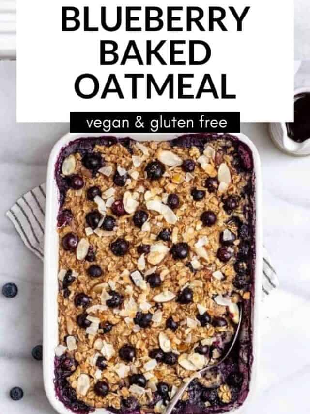 Higher Protein Blueberry Baked Oatmeal