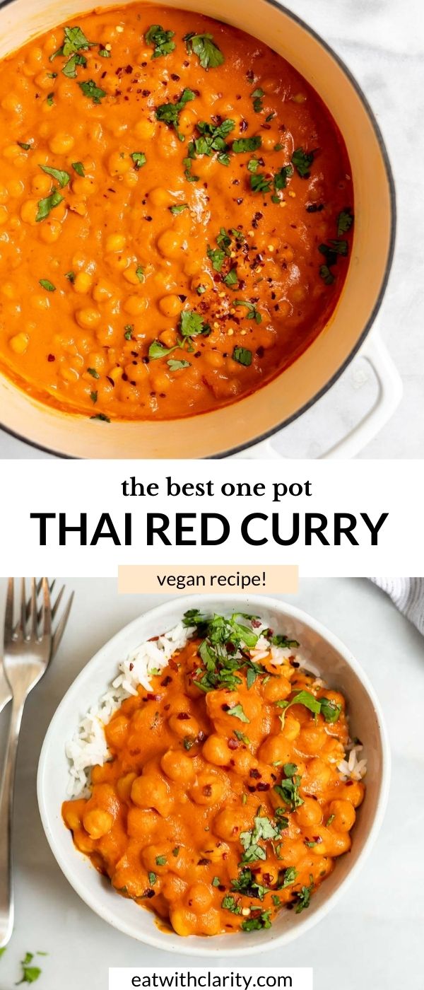 Vegan Thai Red Chickpea Curry | Eat With Clarity Mains
