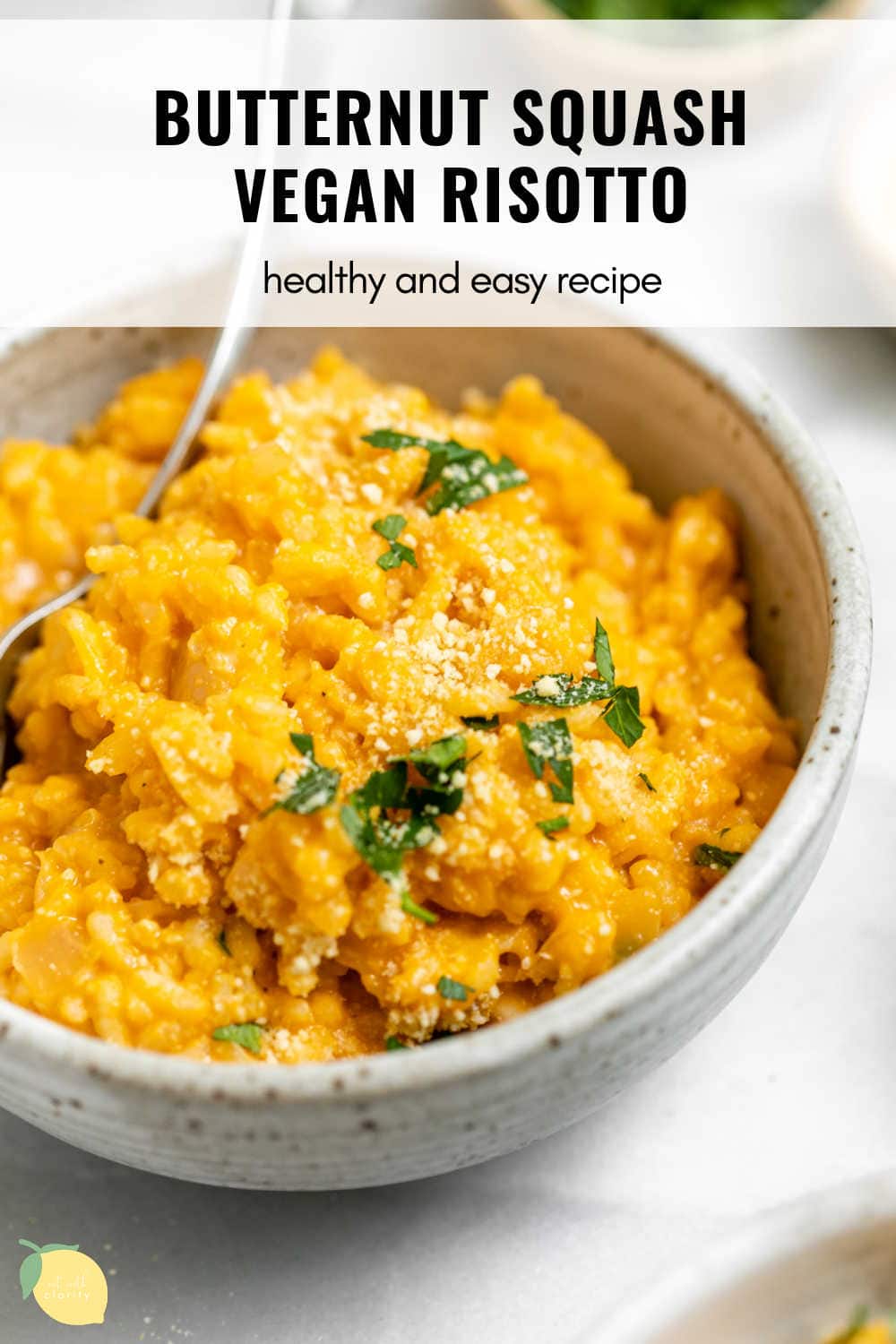 Vegan Butternut Squash Risotto | Eat With Clarity Mains