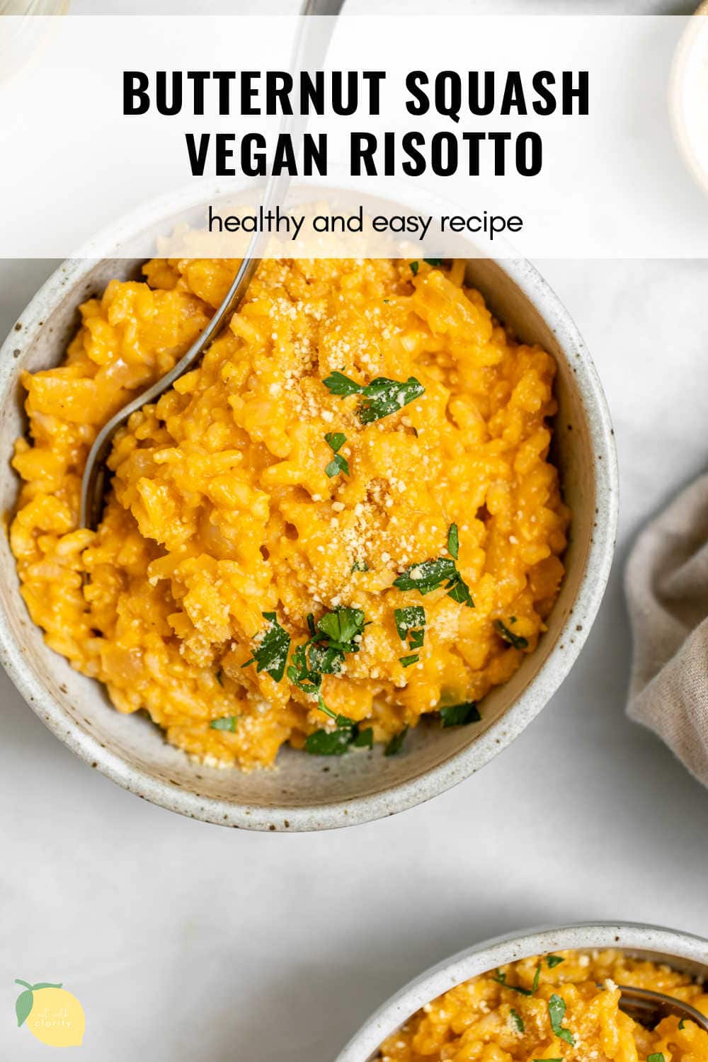Vegan Butternut Squash Risotto | Eat With Clarity Mains
