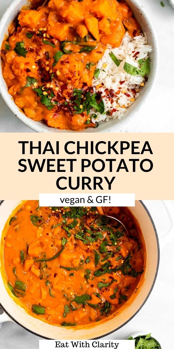 Thai Sweet Potato Chickpea Curry | Eat With Clarity