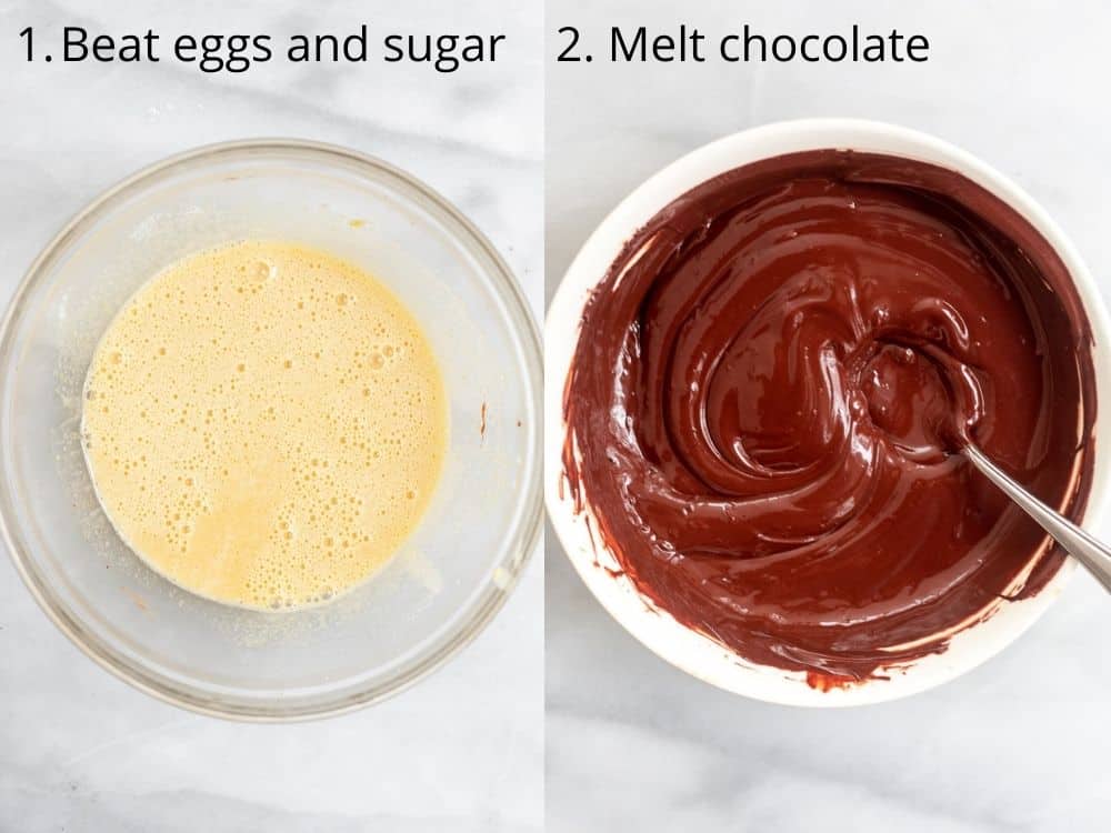 bowl of melted chocolate