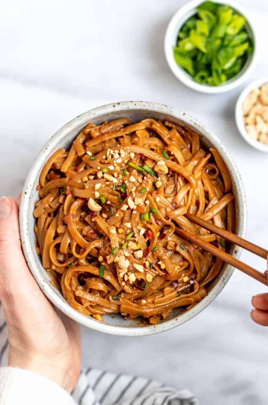15 Minute Spicy Peanut Butter Noodles | Eat With Clarity