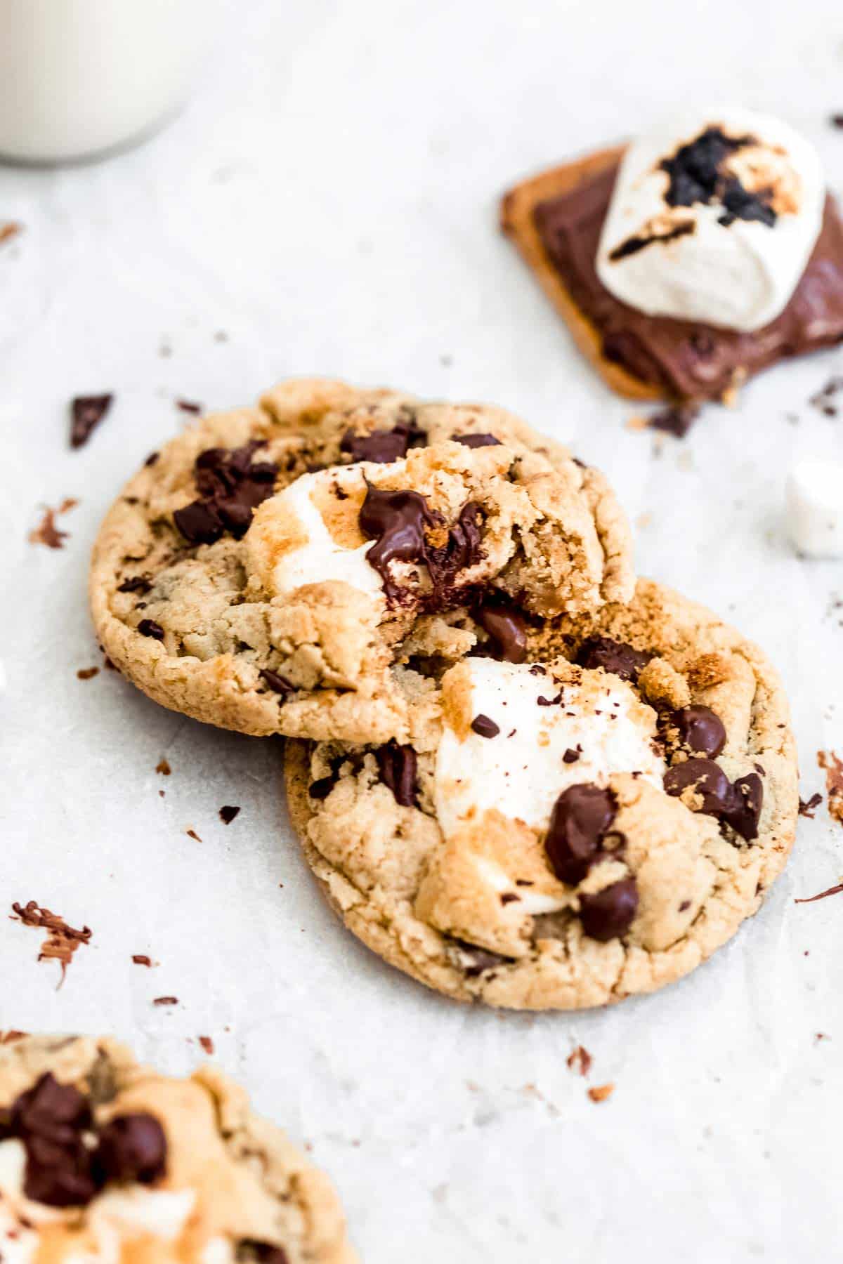 vegan gluten free cookies with marshmallows and graham crackers