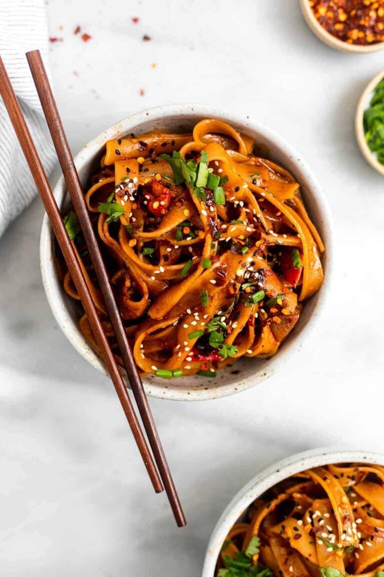 Spicy Chili Garlic Noodles - Eat With Clarity