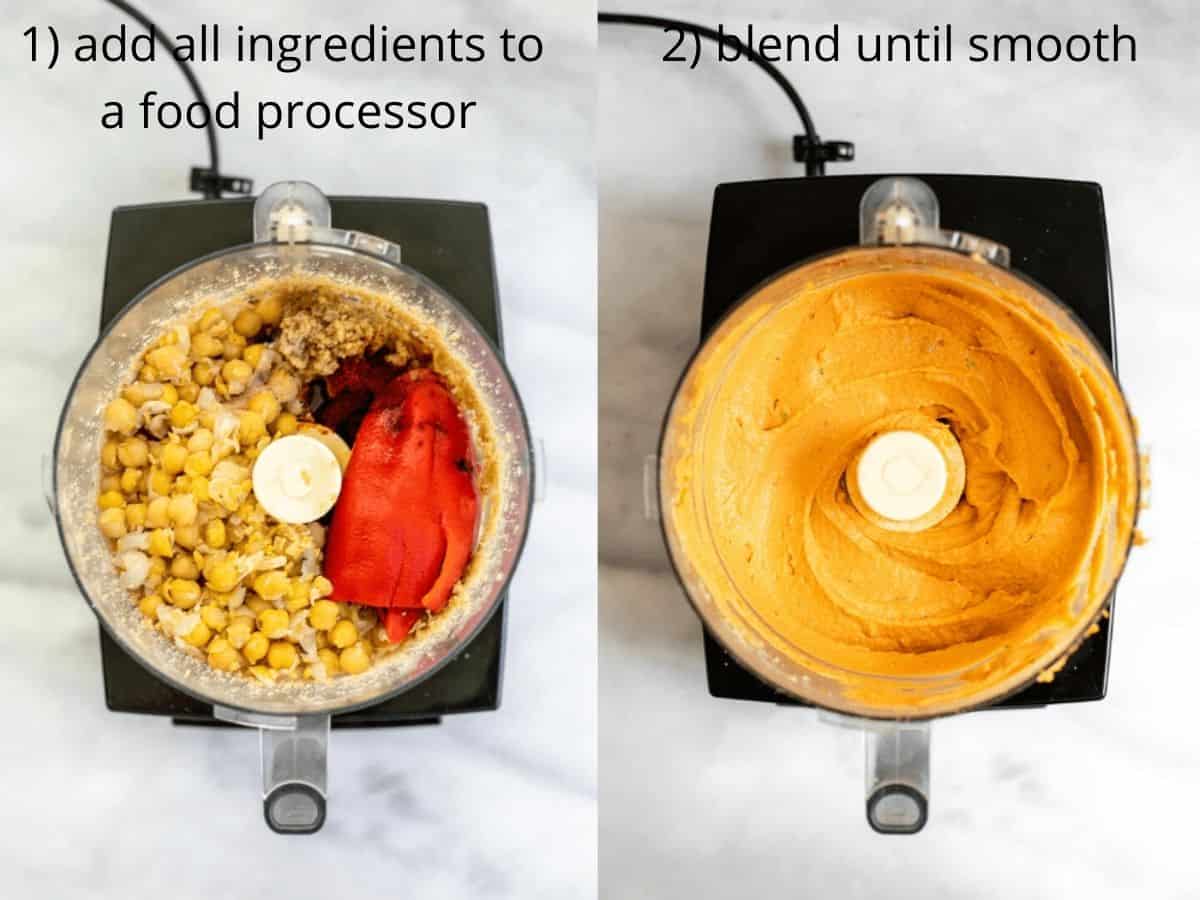 Two images showing the process for making this recipe.
