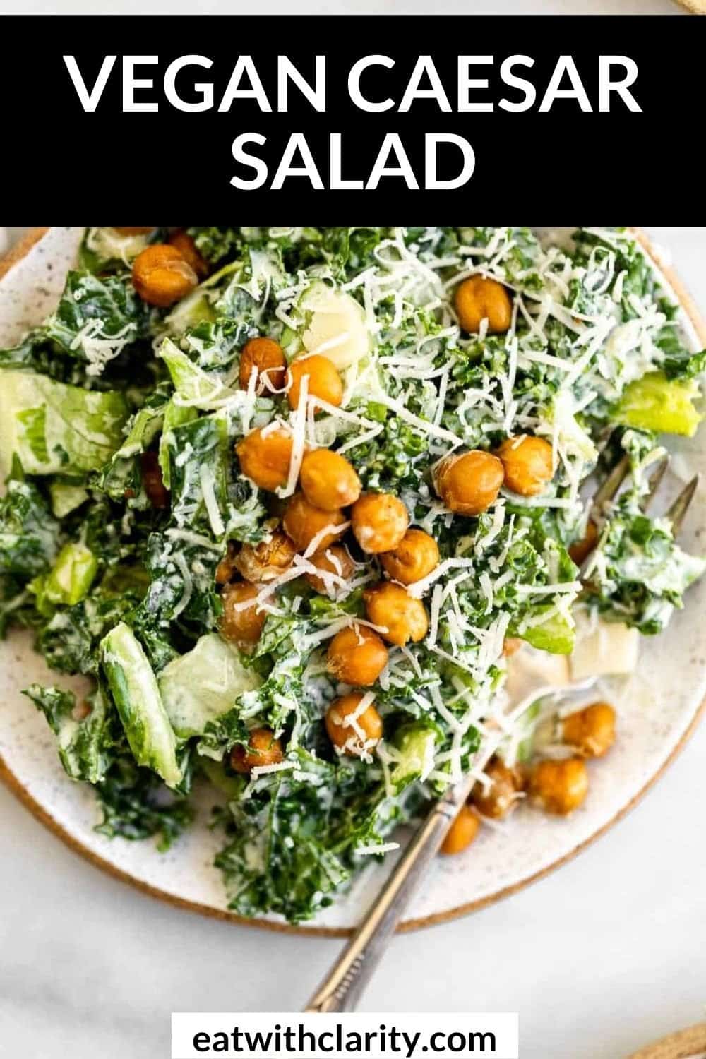 Vegan Kale Caesar Salad - Eat With Clarity