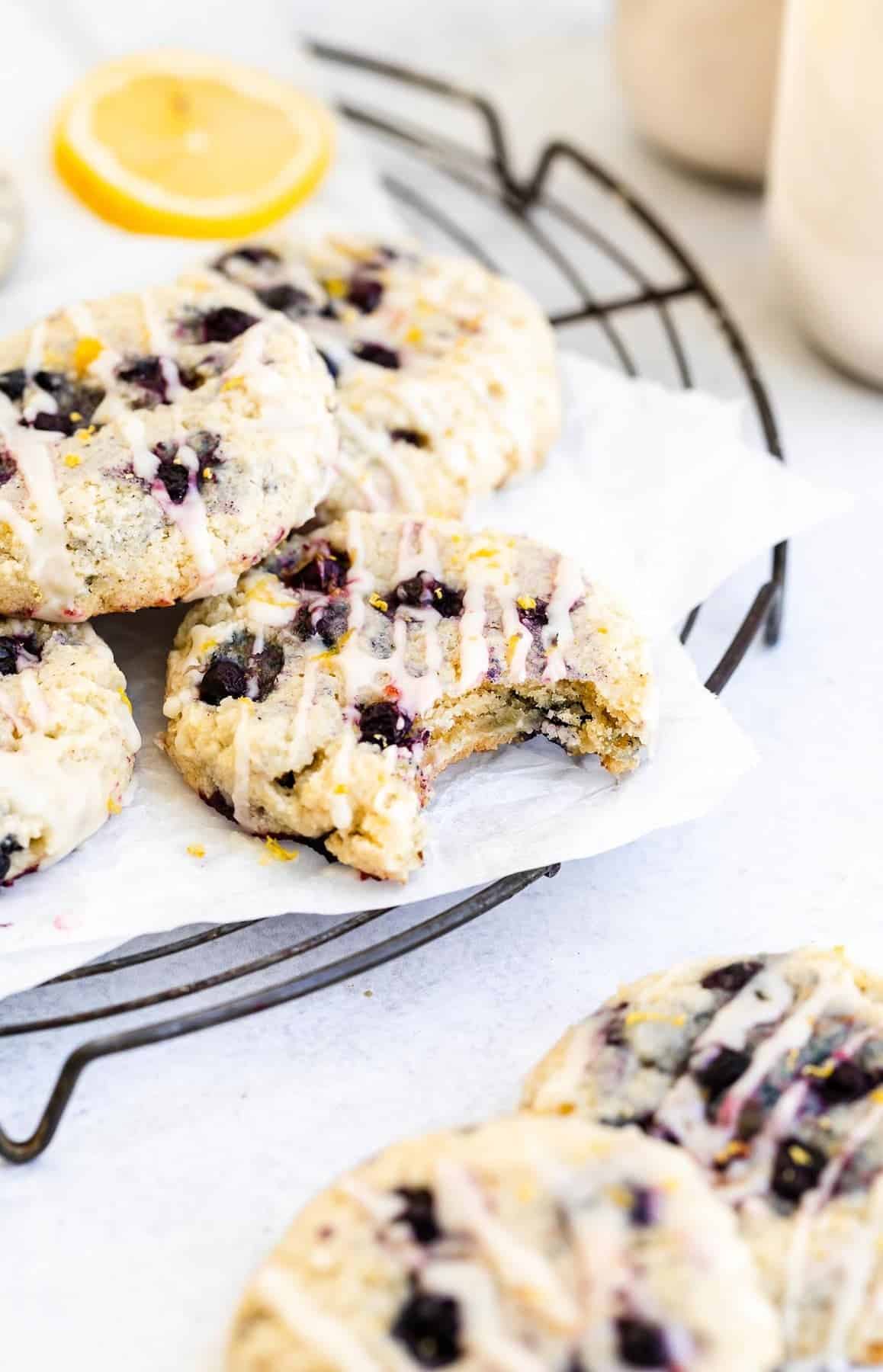 Chewy Vegan Lemon Blueberry Cookies | Eat With Clarity