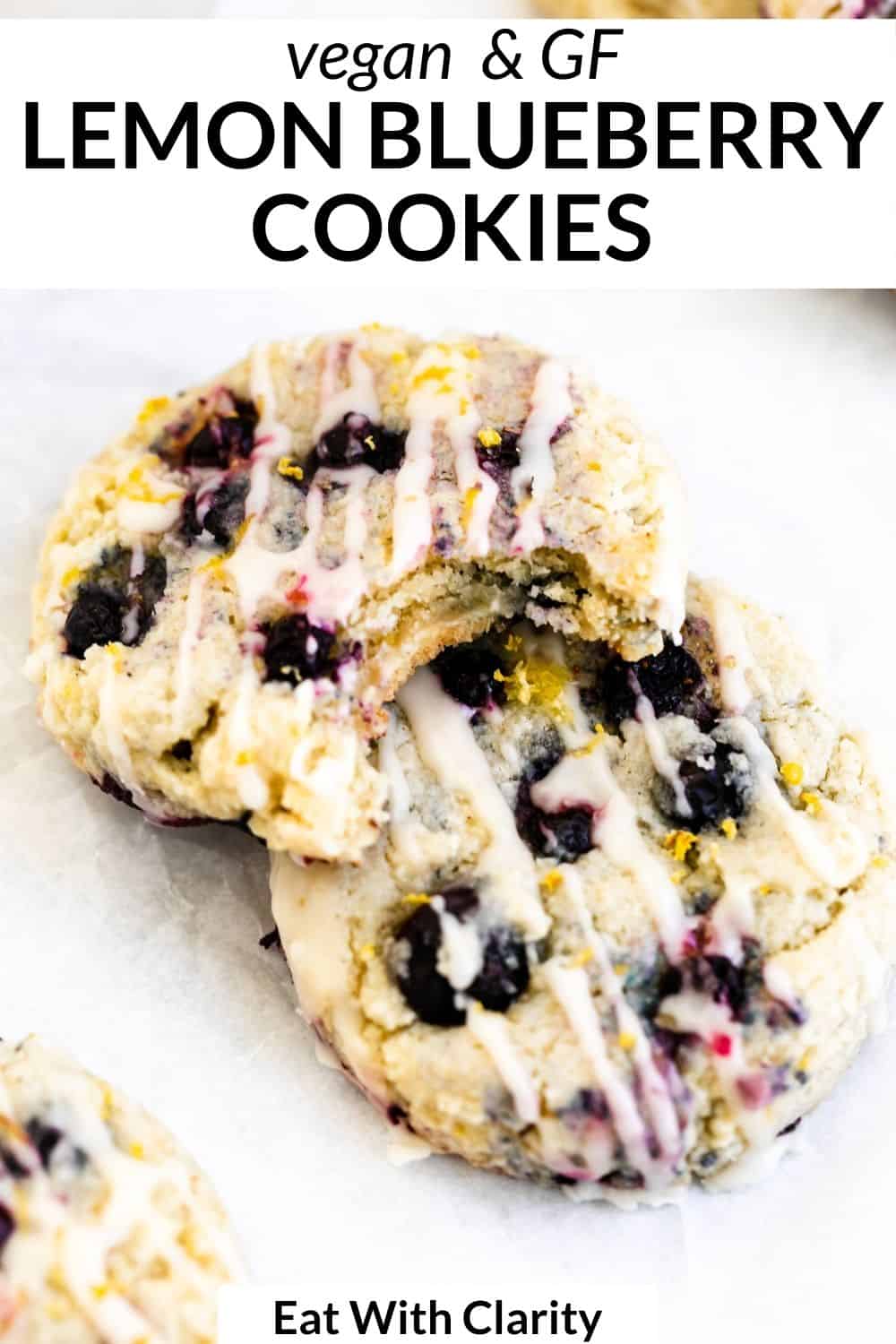 Chewy Vegan Lemon Blueberry Cookies | Eat With Clarity