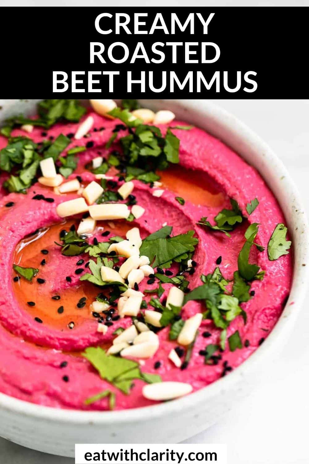 Creamy Roasted Beetroot Hummus - Eat With Clarity