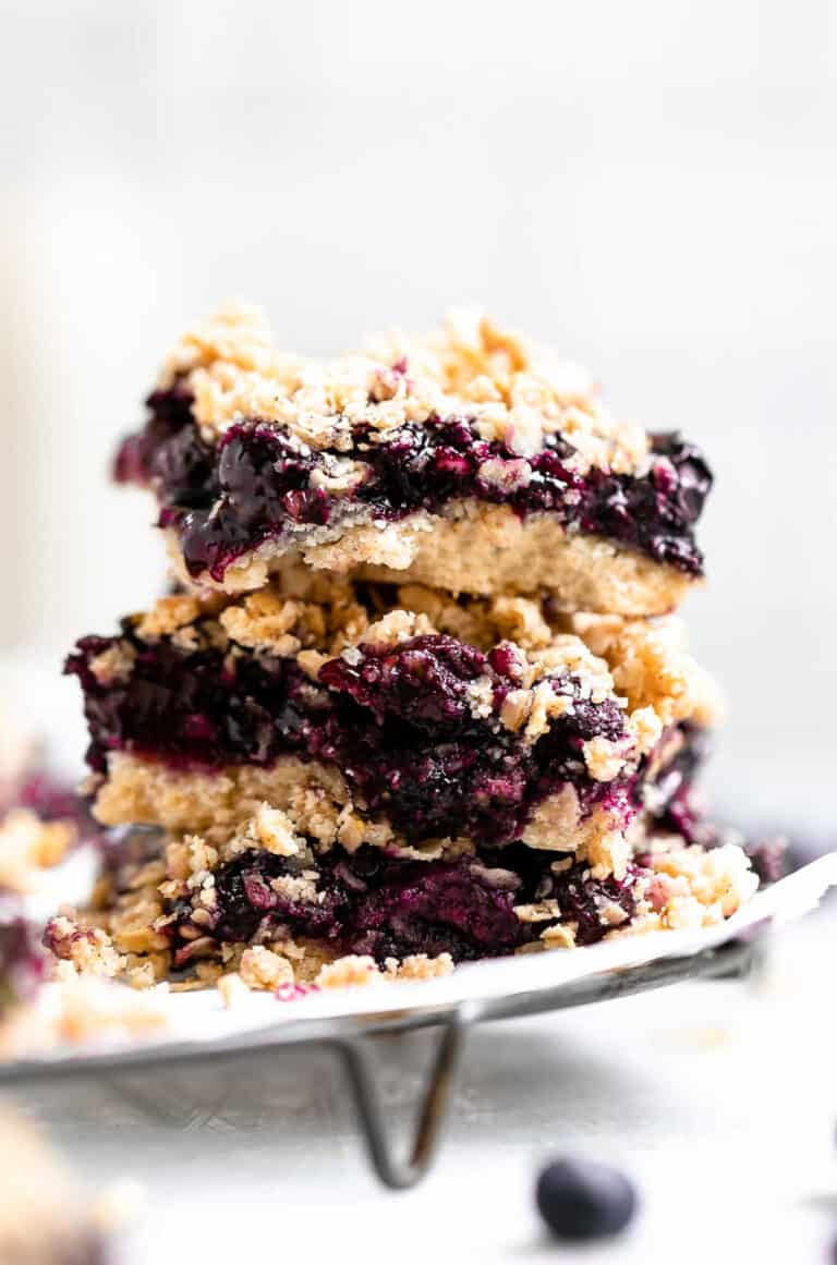 Blueberry Pie Crumble Bars - Eat With Clarity