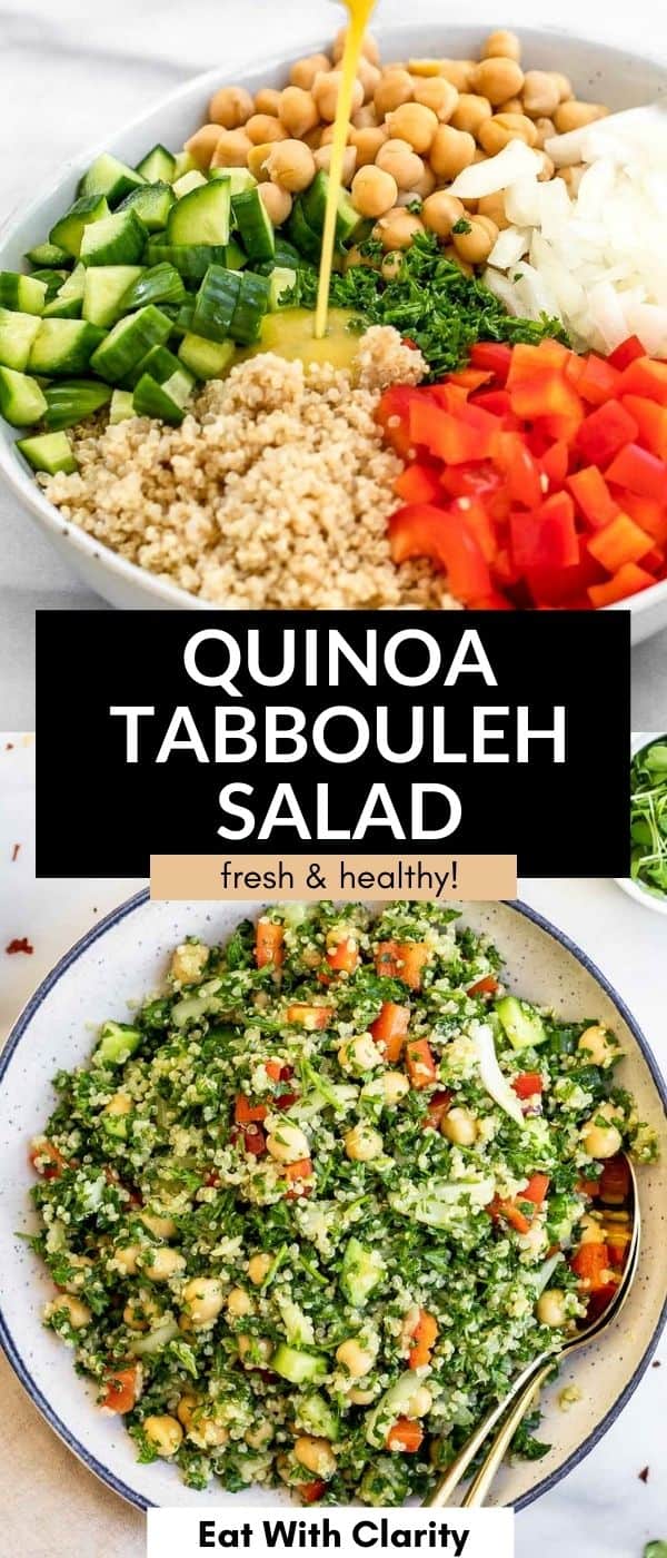 Gluten Free Quinoa Tabbouleh Salad | Eat With Clarity