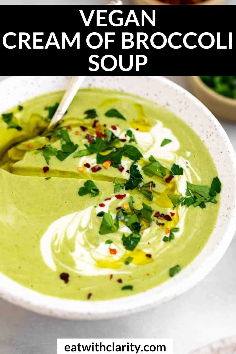 Vegan Cream of Broccoli Soup - Eat With Clarity