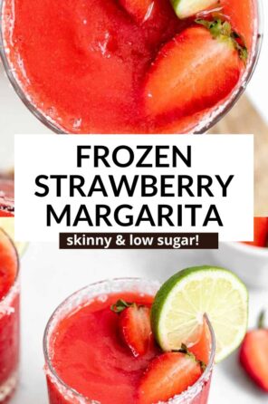 Skinny Frozen Strawberry Margarita - Eat With Clarity