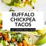 buffalo chickpea tacos