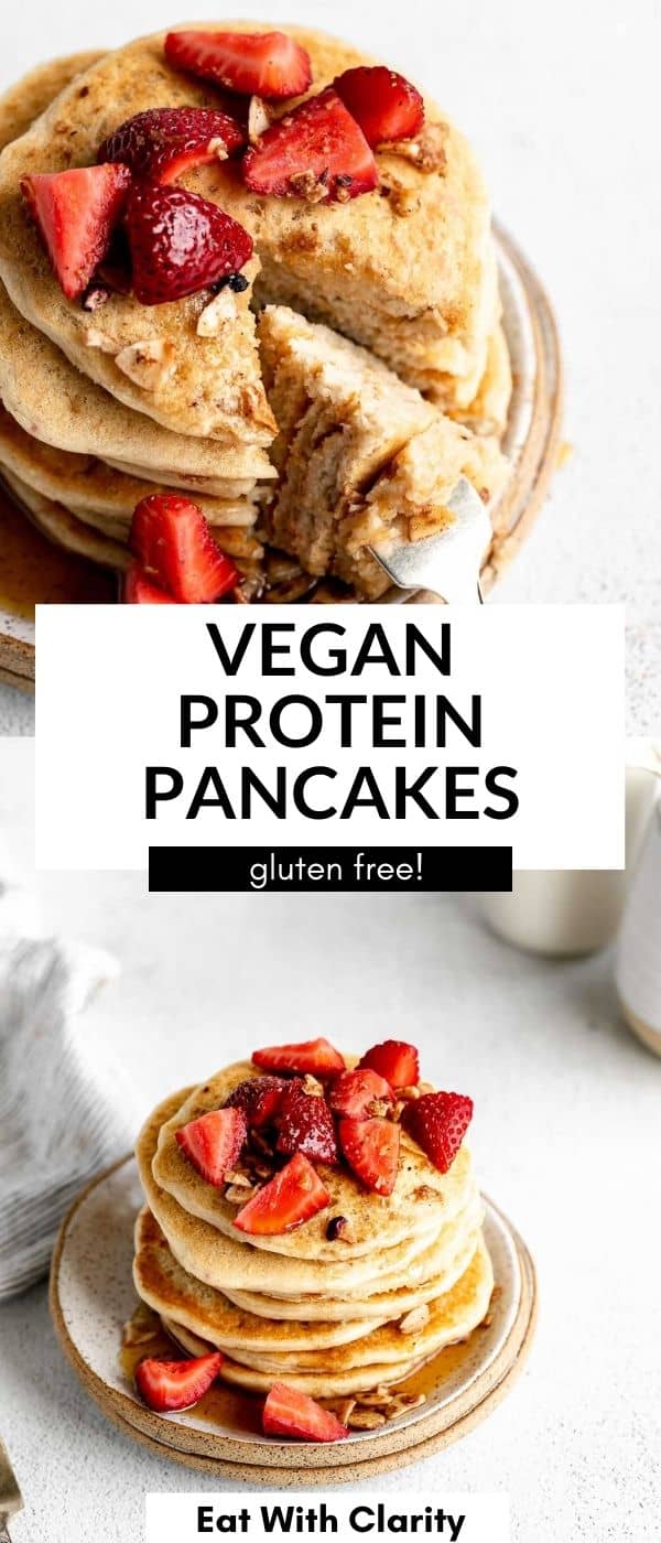 Fluffy Vegan Protein Pancakes (GF!) | Eat With Clarity