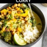 thai green chickpea curry