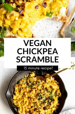 vegan chickpea scramble