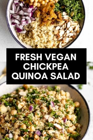 chickpea salad in a bowl