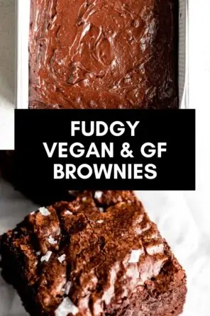 vegan brownie in a pan