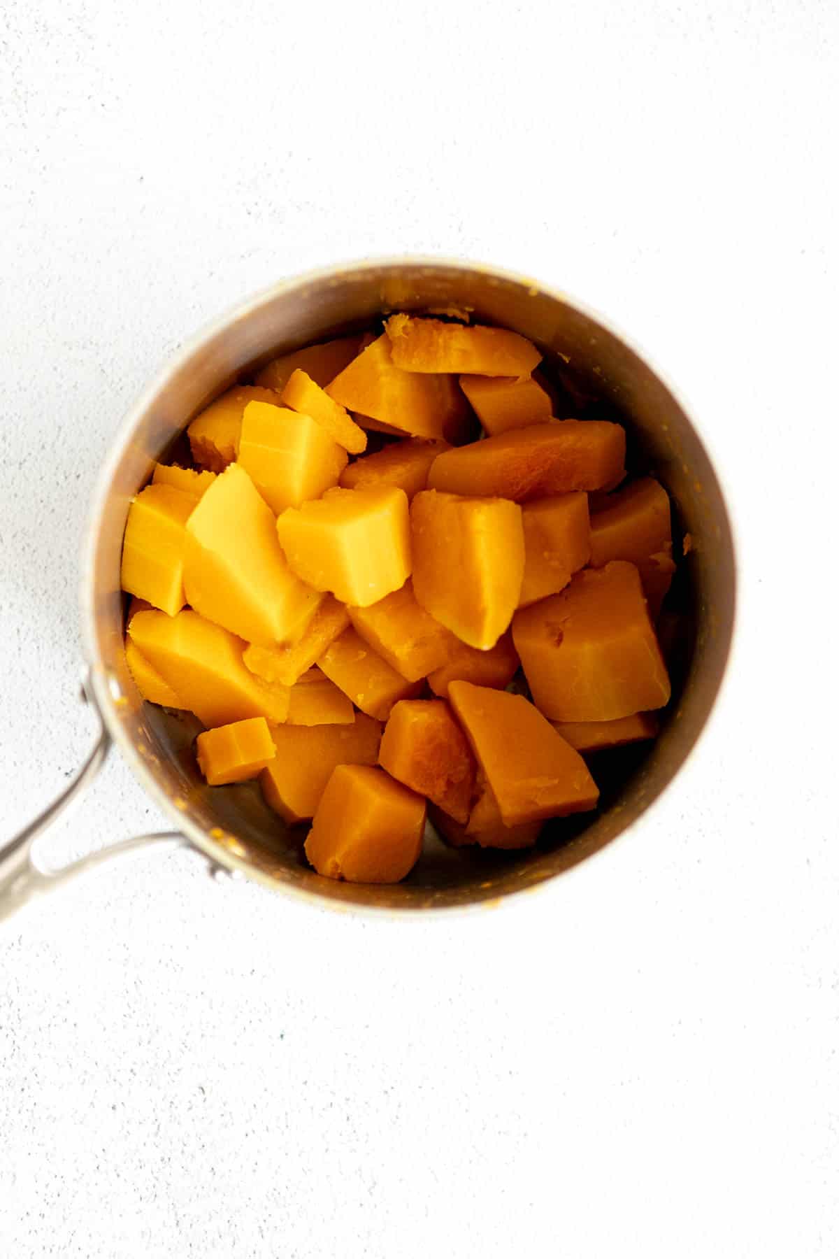 butternut squash in a pot after steaming