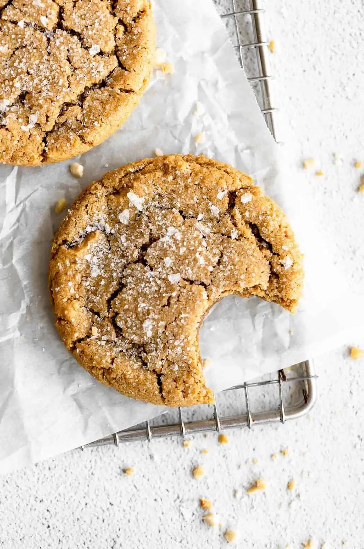 flourless peanut butter cookies with sugar on top